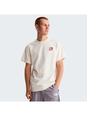 The North Face M 1966 Motıon Relaxed Short Sleeve Tee-G Erkek Beyaz Tshirt NF0A8GAHQLI1
