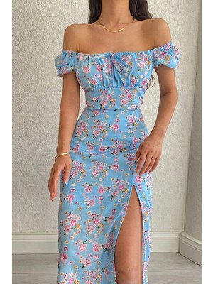 Zf Butik Yırtmaç Detay Elbise