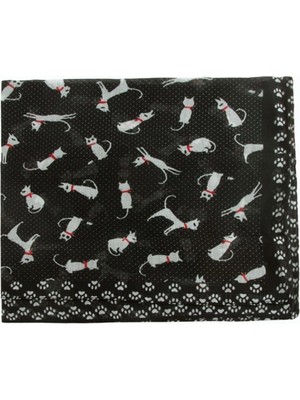 Marsilyan Kedi Desenli Bandana 50*50