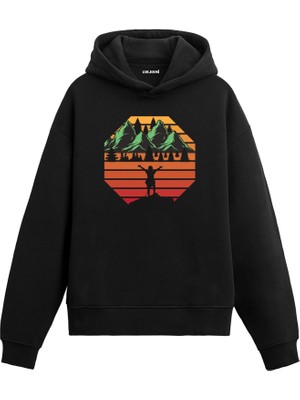Colermi Dağ Manzaralı Gün Batımı Hoodie —
