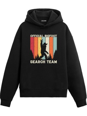 Colermi Bigfoot Arama Ekibi Baskılı Hoodie —