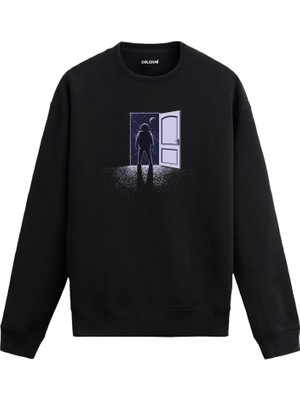 Colermi Uzay Kapısından Geçen Astronot Sweatshirt —