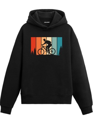 Colermi Bisikletçi Baskılı Dağ Bisikleti Hoodie —