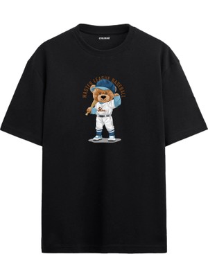 Colermi Baseball Yıldız Bear Oversize Tişört