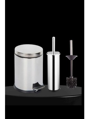 UltraMint Bakır Metal Çöp Kovası ve Fırça Seti, Pedallı, Banyo ve Wc Için Ideal