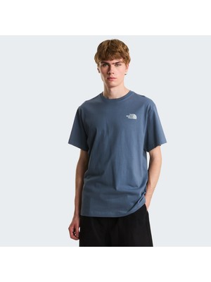 The North Face M Retro Earth Relaxed Short Sleeve Tee-G Erkek Mavi Tshirt NF0A8G9P0U31