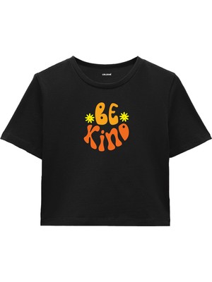 Colermi Be Kind Crop Top - Bright & Inspiring Tasarım Daisy Details