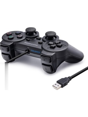 Skygo Pc Uyumlu Kablolu USB Gamepad Oyun Kolu - Siyah HD302