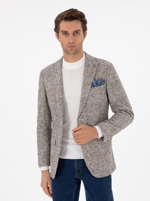 Cacharel Erkek Açık Kahverengi Slim Fit Ceket 50290526-VR002