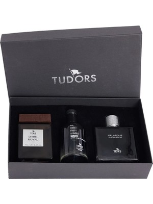 Tudors Özel Hediye Kutulu 3'lü Lavanta-Bergamot-Ozonik 100 ml Uzun Süre Kalıcı Parfüm Seti