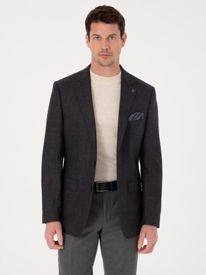 Cacharel Erkek Antrasit Slim Fit Ceket 50279076-VR006