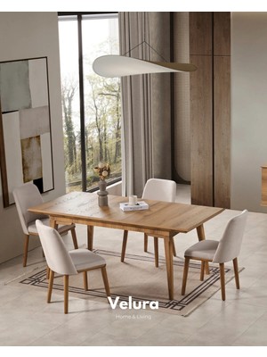 Velura Home & Living Kolezyum Yemek Masası (Sadece Masa) (Naturel)