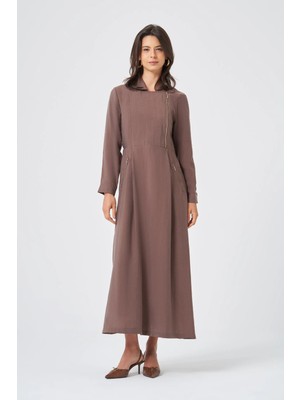 Ftz Women Kadın Canapos Elbise  Kahve 31183