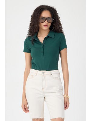 Luvint Uzun Patlı Slim Kadın Polo