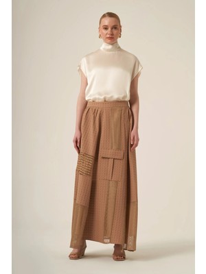 Ftz Women Kadın File Detay Etek  Beige 31324