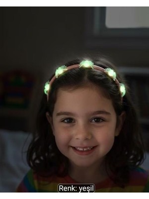 Bodrum Asel Karanlıkta Parlayan Neon Figürlü Çocuk Tacı - Eğlenceli Gece Işıltılı Tac Toka