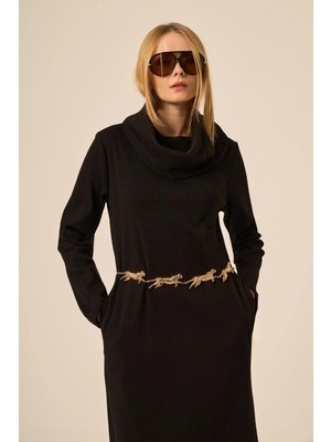 Ftz Women Kadın Ribana Elbise  Siyah 31286