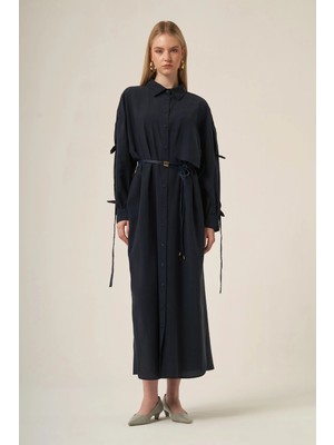 Ftz Women Kadın Canapos Elbise Cap  Lacivert 31323