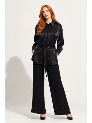 Ftz Women Kadın Glitery Takım  Siyah 31386