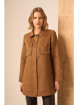 Ftz Women Kadın Süet Kap  Camel 31268