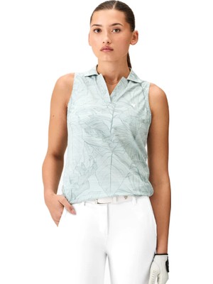 Macade Golf Paige Green Palm Kolsuz T-Shirt WTO2635606