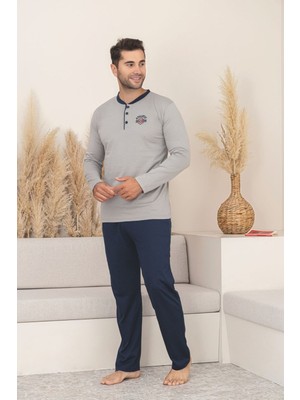 Asel Erkek Slim Fit Süprem Kumaş Uzun Kollu Pijama Takımı