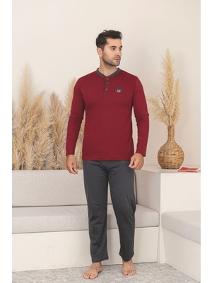 Asel Erkek Slim Fit Süprem Kumaş Uzun Kollu Pijama Takımı