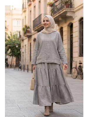 Zerogaprise Kadın Bel Lastikli Tensel Etek