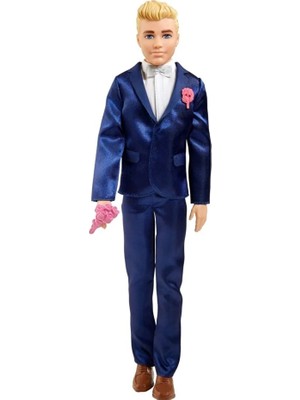Barbie Ken™ Bebek 30 cm Takım Elbisesi ile Mavi Renkli Damat Bebek Bratz Temalı