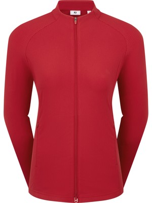 Footjoy Full-Zip Rib Midlayer Kadın Kırmızı 39412