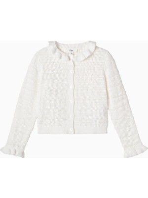 Chloe Chloé Kids Fırfırlı Pamuk Kız Çocuk Hırka