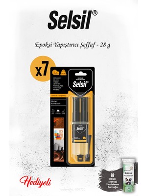 Selsil Epoksi Yapıştırıcı Şeffaf 7 Adet, Rosıe