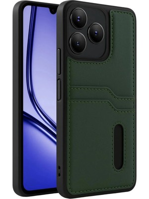 Sb Shopping Note 50 4g Kılıf Sara Kartvizitli Deri Kılıf - Koyu Yeşil