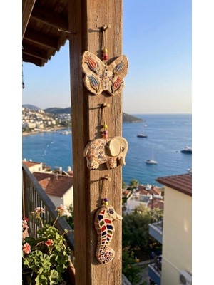 Fi Hediyelik Şans Talih Bolluk Koruma Özgürlük Bereket Sadakat Temalı Seramik Balkon Bahçe Ağaç Teras Duvar Süsü Sembolleri Seti