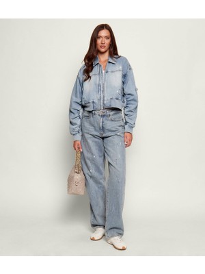Guess Serra Relaxed Fit Kadın Jean Pantolon W6GA29D0973