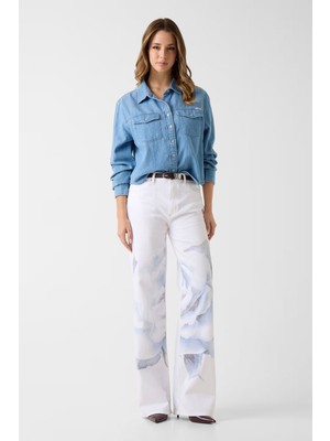 Guess Rege Relaxed Fit Kadın Jean Pantolon W6GA1AD1575