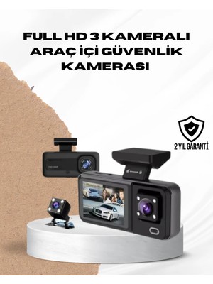 Skygo Wi-Fi Bağlantılı Full Hd Araç Kamera Seti 3 Kameralı Park Koruma ve Döngü Kayıt
