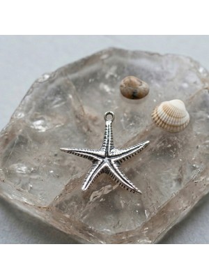 Ebrar Silver Gümüş Denizyıldızı Kolye Ucu 925 Ayar Gümüş Deniz Yıldızı Unisex Kolye Ucu