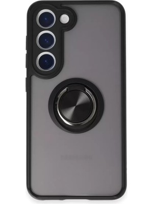 Sb Shopping Galaxy S23 Kılıf Montreal Yüzüklü Silikon Kapak - Siyah