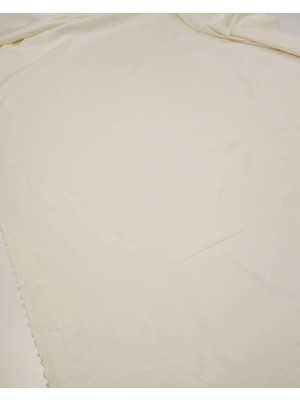 Kumaş Parça Krem Ekru Viskon Karışımlı Dokuma Kumaş Dolgun Esnek Yumuşak Elbiselik & Pantolonluk 120X220CM