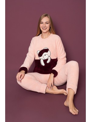 Asel Kadın Peluş Pijama Takımı