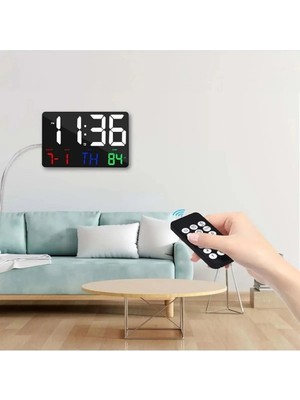 Dress Art D.art And Tech Dijital Duvar Saati Renkli Hd LED Ekran 25X16 cm Tarih Gün Sıcaklık Alarm USB  Dekoratif