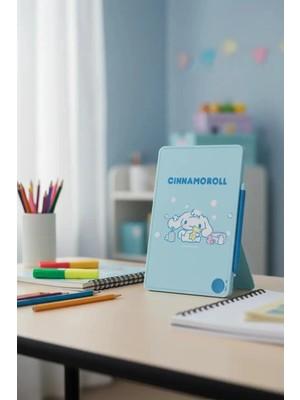 Miniso Sanrio Lisanslı Cinnamoroll LCD Çizim Tableti – Eğitici Renkli Yazı ve Çizim Tableti 21 cm