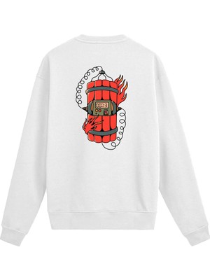 Colermi Sırt Baskılı Zamanlayıcı Tasarımlı Sweatshirt