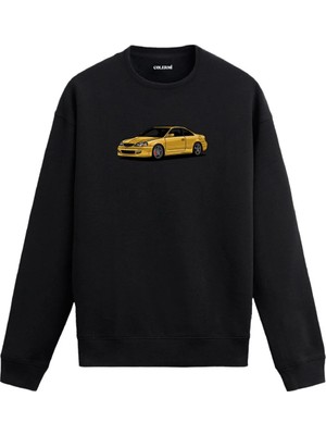 Colermi Spor Otomobil Baskılı Sweatshirt