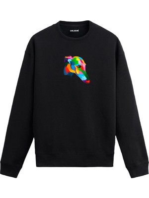 Colermi Ingiliz Tazısı Baskılı Sweatshirt