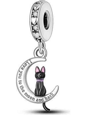 Fubena Ay ve Siyah Kedi Sallantılı Charm