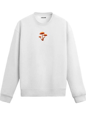 Colermi Mantar Baskılı Minimal Sweatshirt