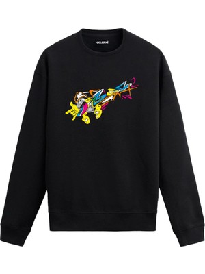Colermi Hip Hop Ruhlu Graffiti Temalı Sweatshirt