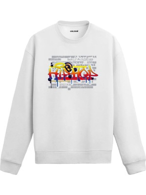 Colermi Graffiti Yazılı Hip-Hop Sweatshirt